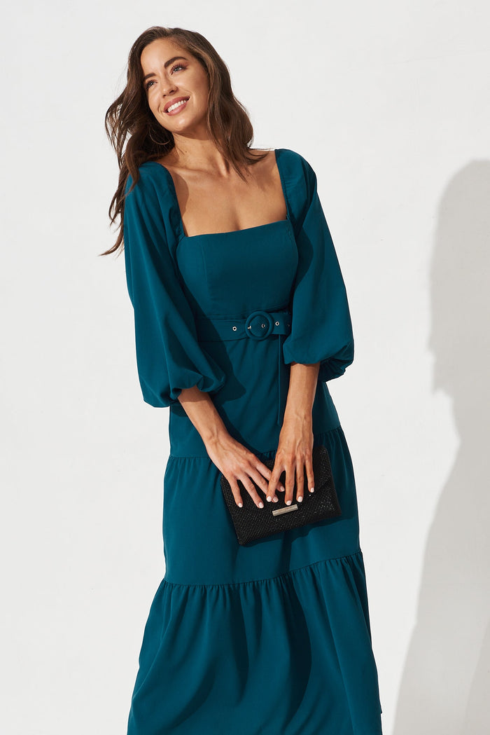 Arie Maxi Dress In Teal - St Frock (Dev)