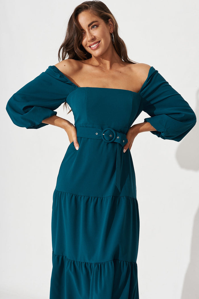 Arie Maxi Dress In Teal - St Frock (Dev)