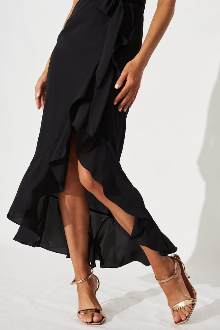 Cheree Midi Dress In Black - St Frock (Dev)