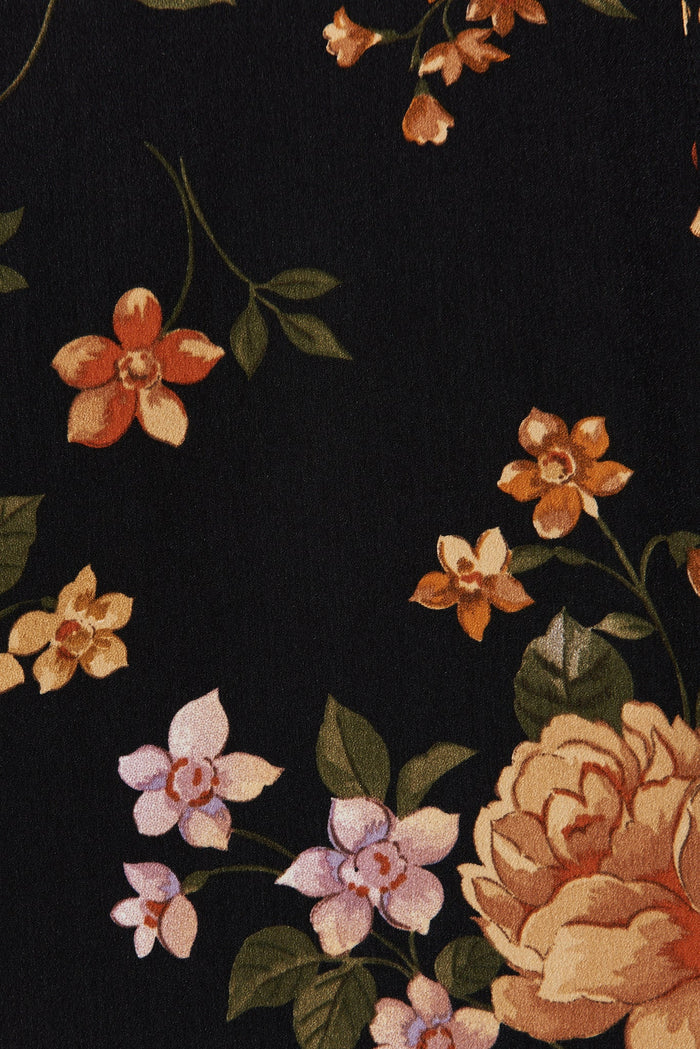 Norene Shirt In Black Floral - fabric