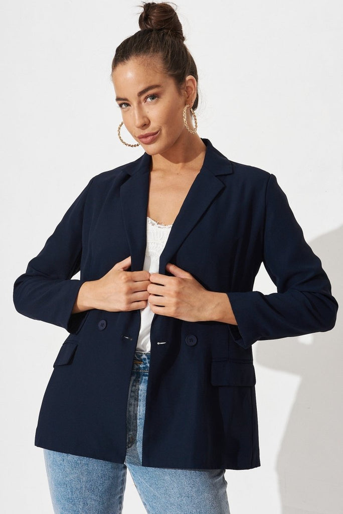 Cedar Blazer In Navy - St Frock (Dev)