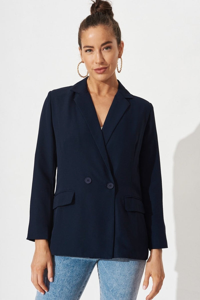 Cedar Blazer In Navy - St Frock (Dev)