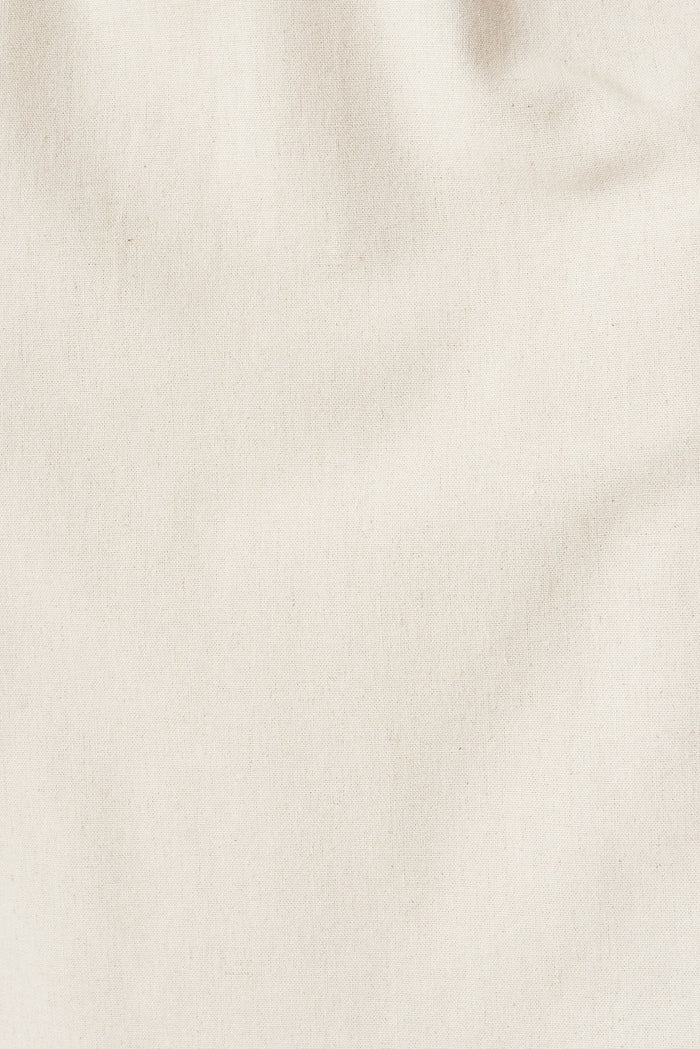 Kimie Mid Dress In Beige Linen Blend - fabric