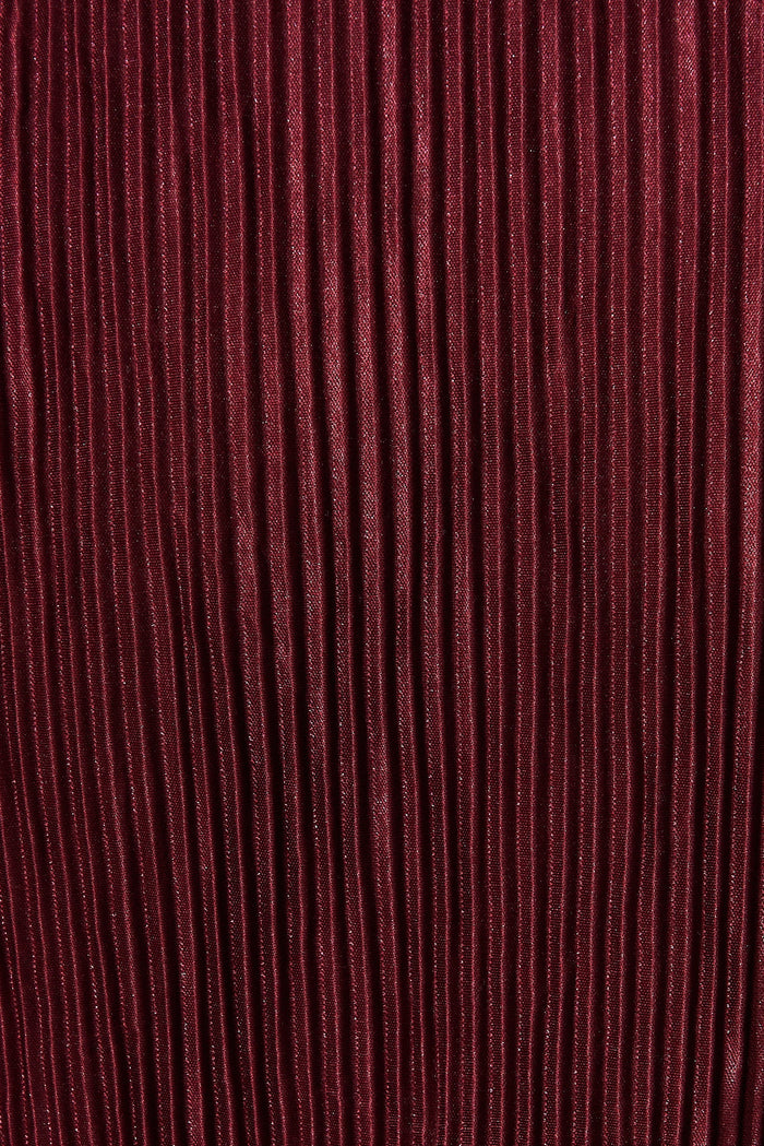 Minny Top In Burgundy Plisse - fabric