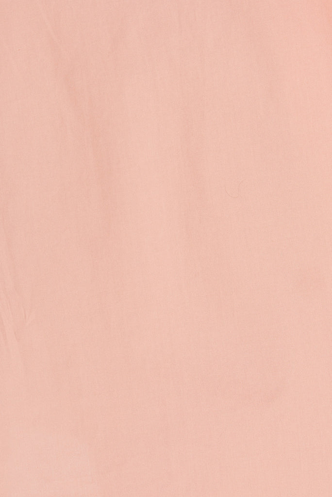 Kylana Dress in Peach Cotton Poplin - fabric