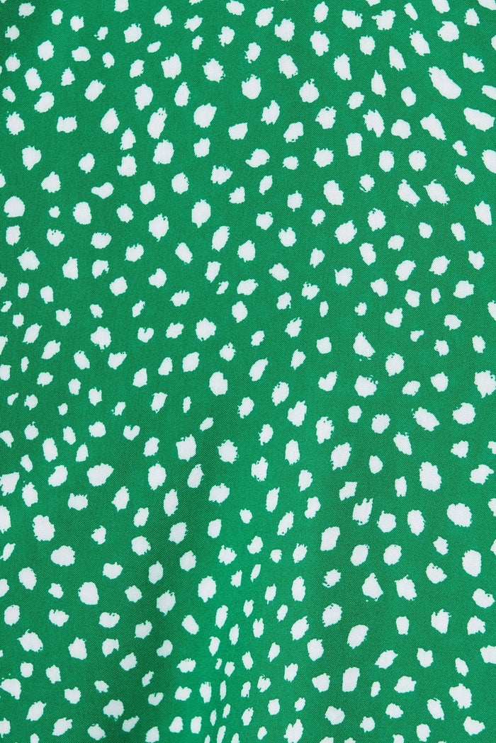 Akari Midi Dress In Green With White Speckle - St Frock (Dev)