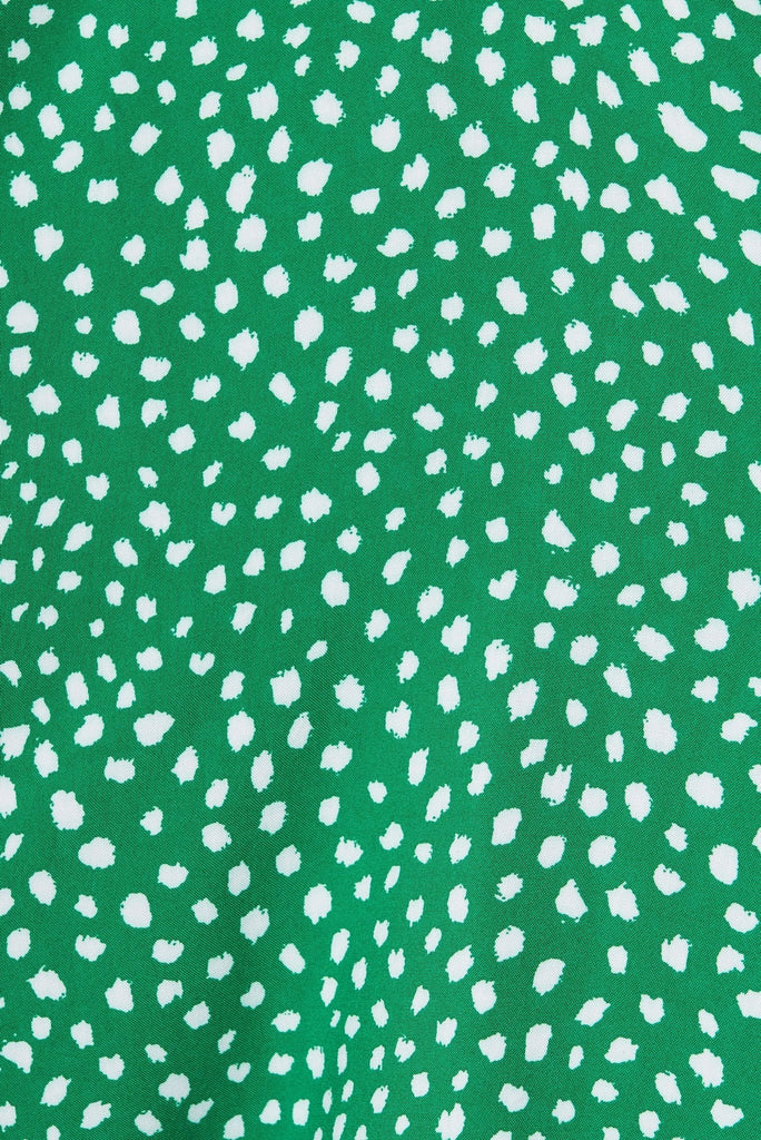 Akari Midi Dress In Green With White Speckle - St Frock (Dev)