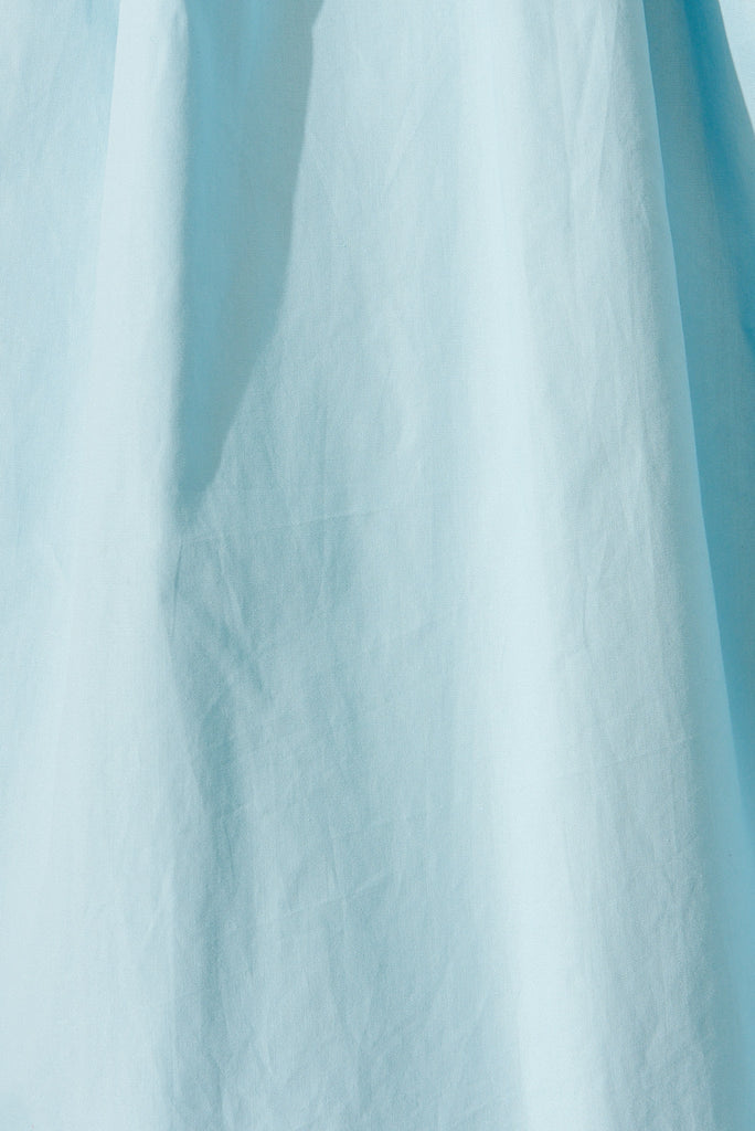Ilina Midi Dress in Duckegg Blue - fabric