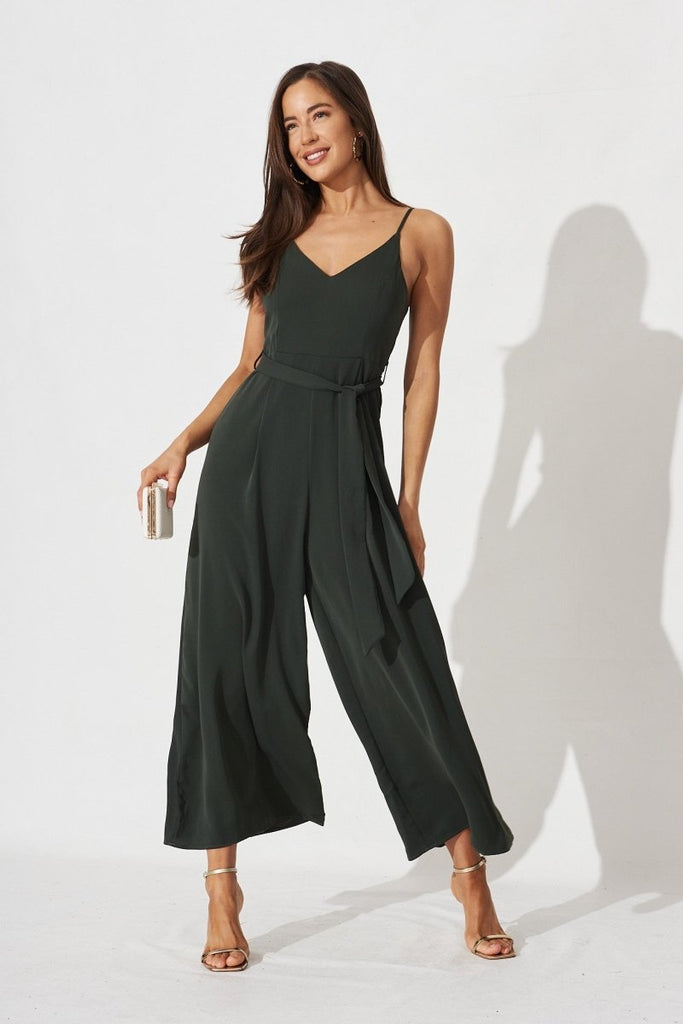 Clarice Jumpsuit In Green - St Frock (Dev)