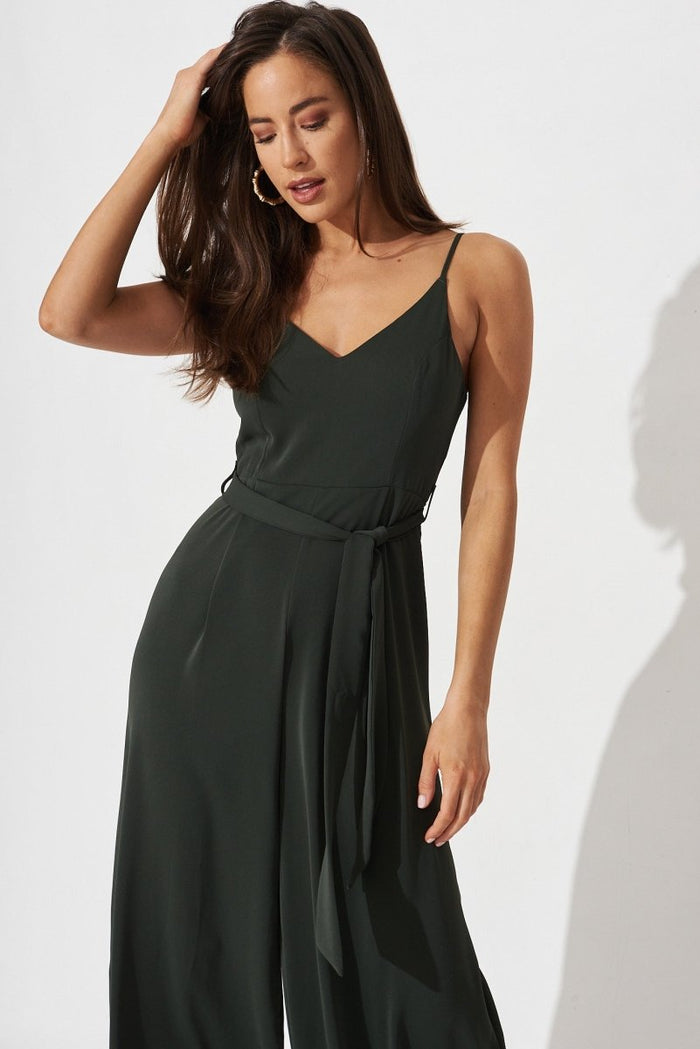 Clarice Jumpsuit In Green - St Frock (Dev)