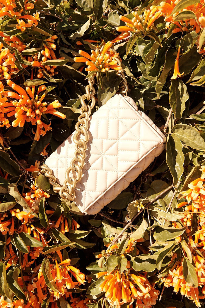 August + Delilah Cascade Shoulder Bag In Beige - St Frock (Dev)