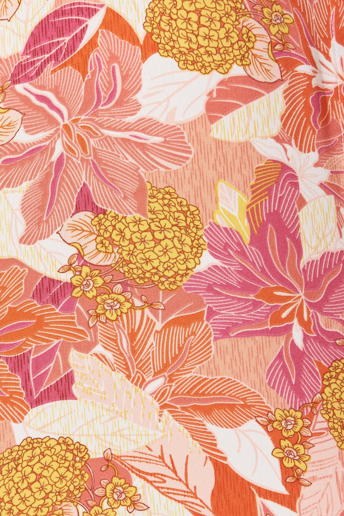 Jessie Shirt In Multi Floral - fabric