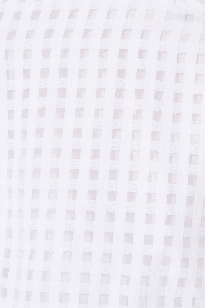 Giulia Shirt Dress In White - fabric