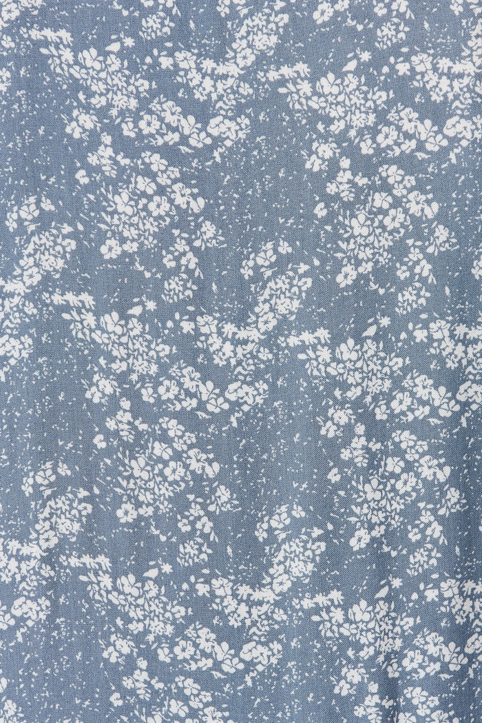 Alvie Smock Dress In Blue With White Print - fabric