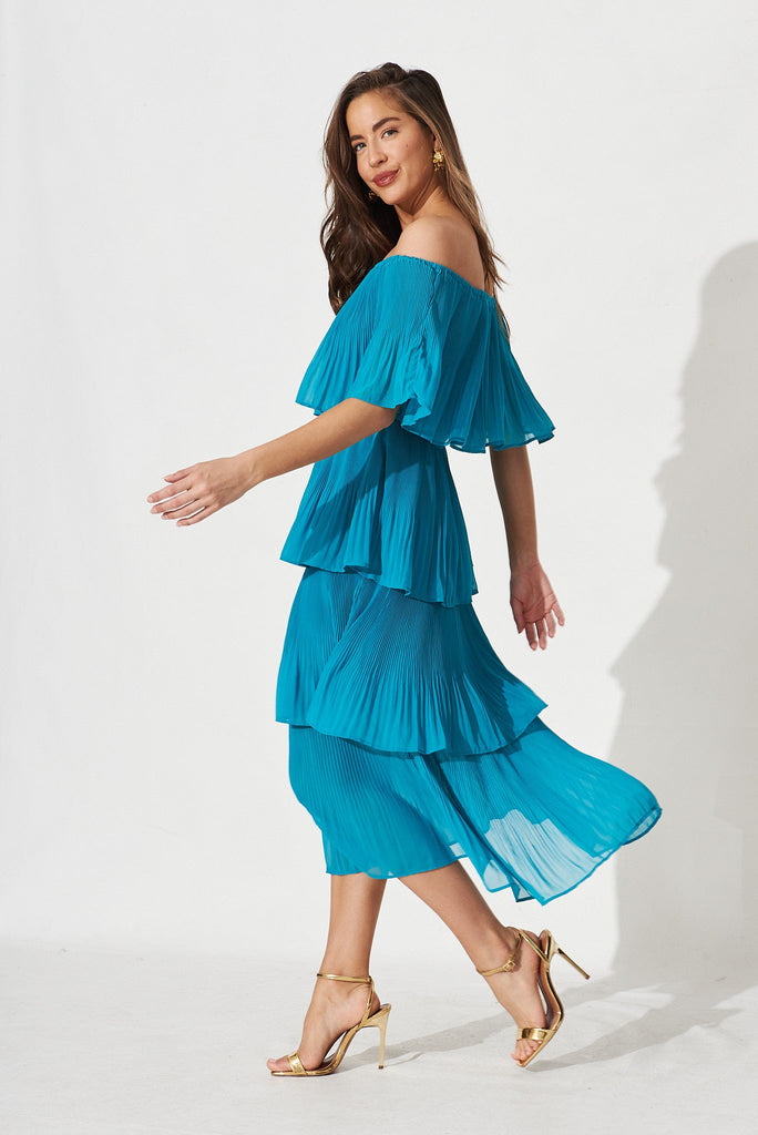 Scarlet Dress In Teal - side