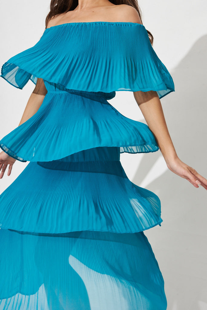 Scarlet Dress In Teal - detail