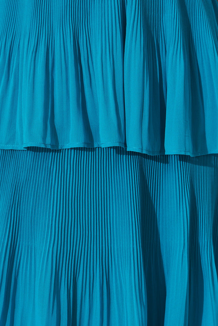 Scarlet Dress In Teal - fabric
