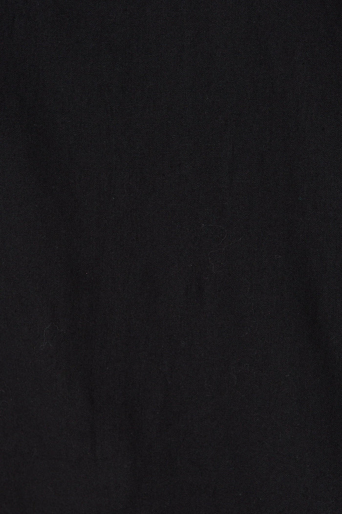 Keina Top In Black Linen Blend - fabric