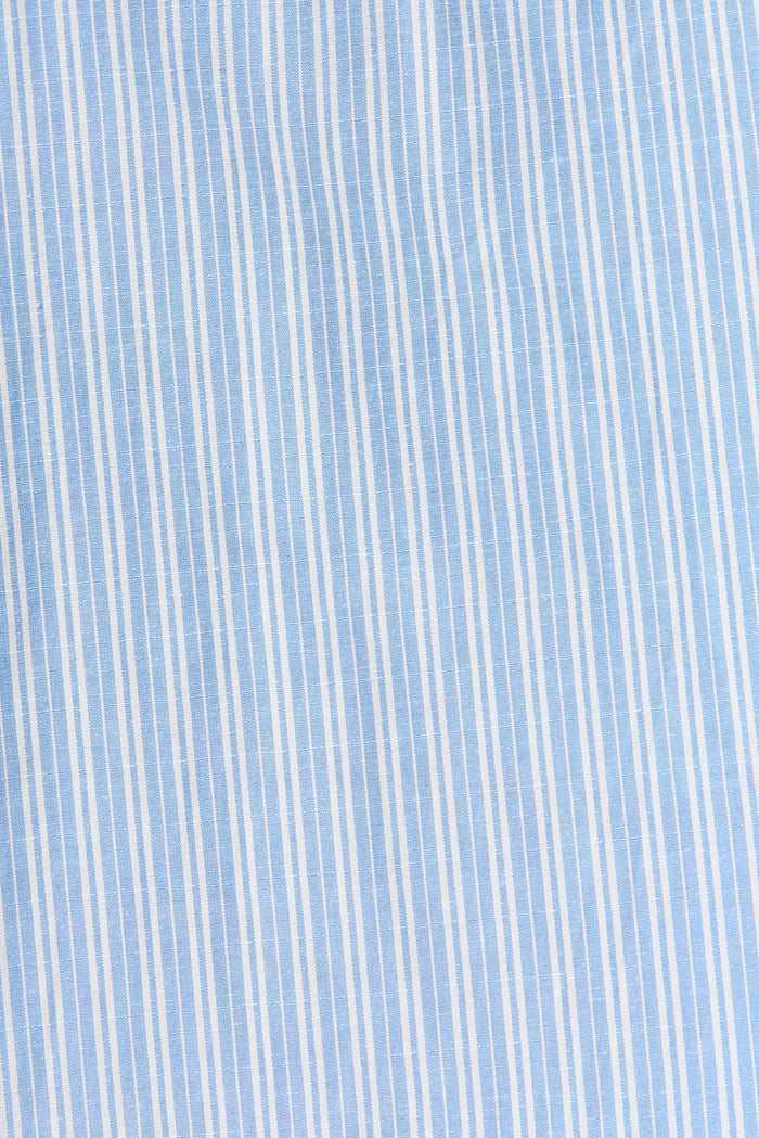 Talina Smock Dress In Blue With White Stripe - fabric