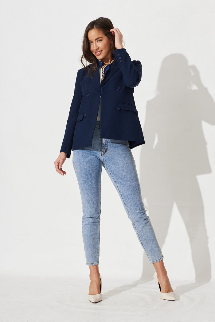 Kalia Blazer In Navy - full length
