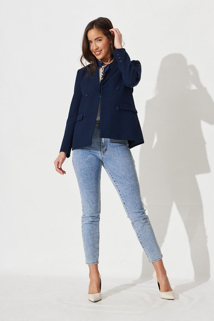 Kalia Blazer In Navy - full length