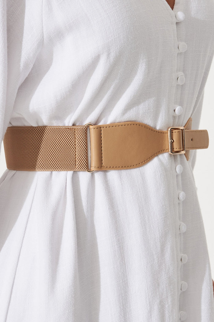 August + Delilah Nathany Belt In Beige - side