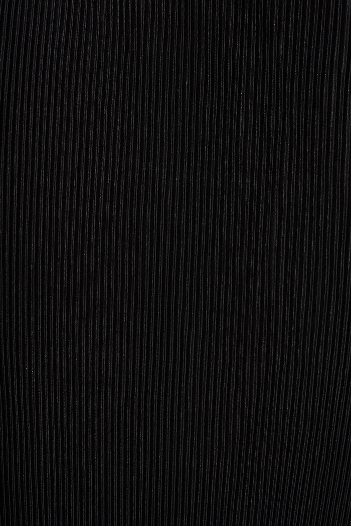Krizzel Midi Dress in Black Plisse - fabric