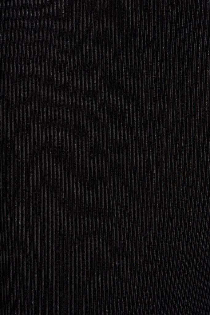 Krizzel Midi Dress in Black Plisse - fabric