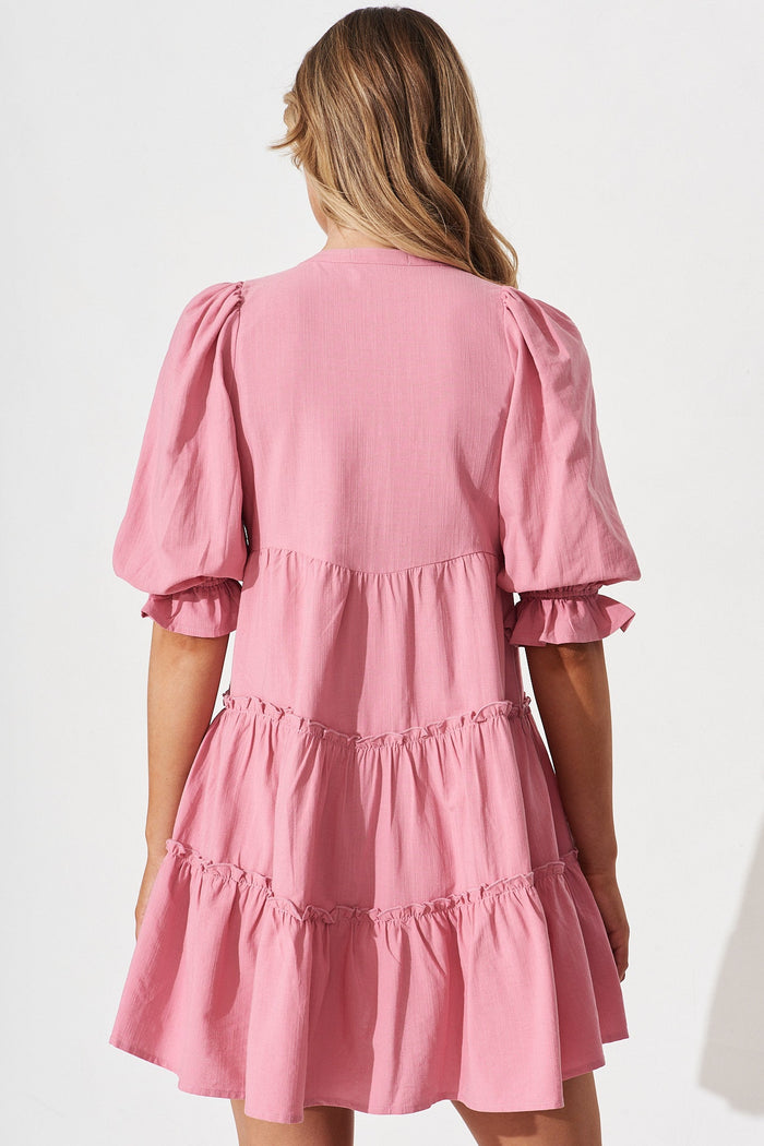 Genesis Dress in Pink - back
