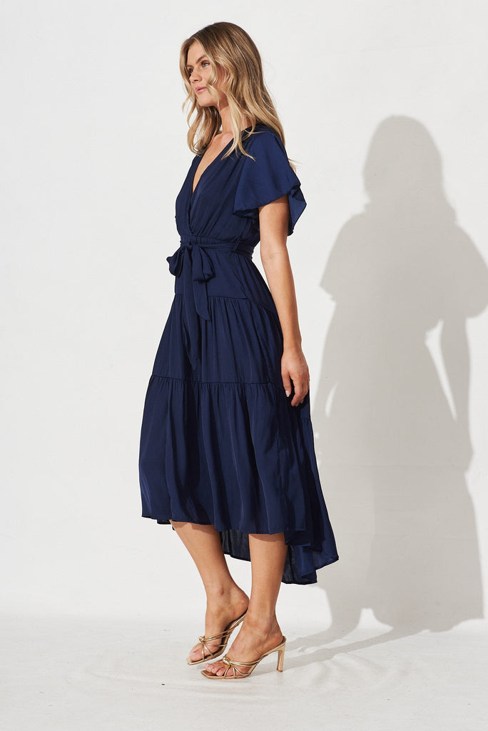 Jasmine Maxi Dress In Navy - side