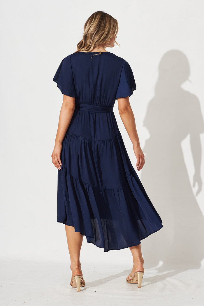 Jasmine Maxi Dress In Navy - back