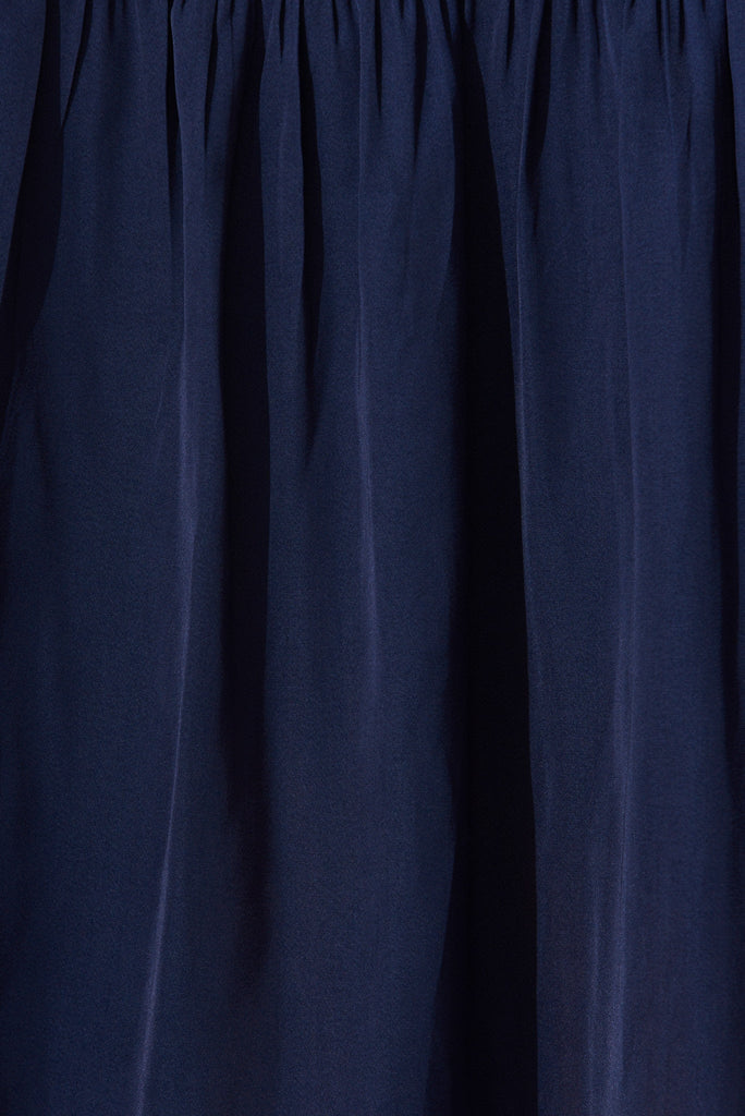 Jasmine Maxi Dress In Navy - fabric