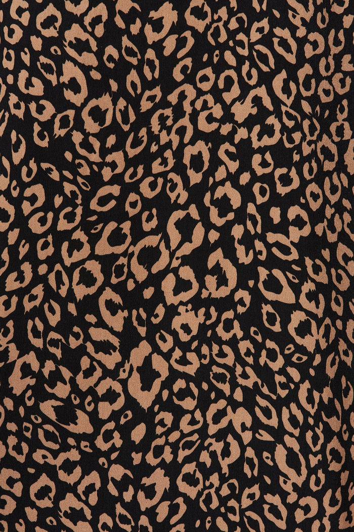 Nila Top In Black With Brown Speckle - fabric