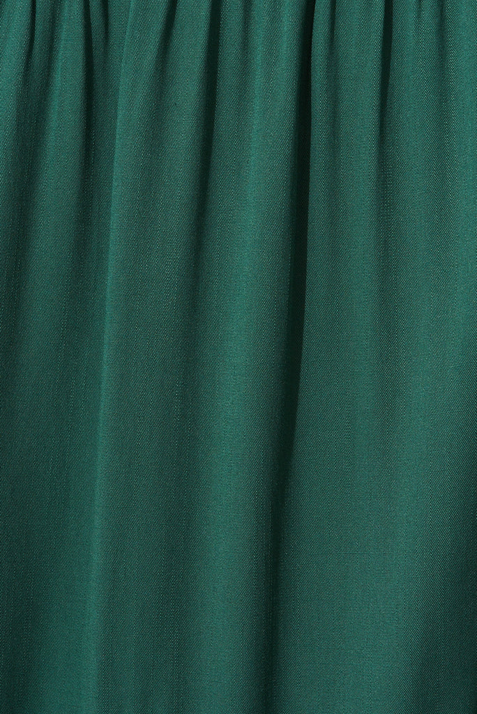 Desert Dream Maxi Dress In Emerald - fabric