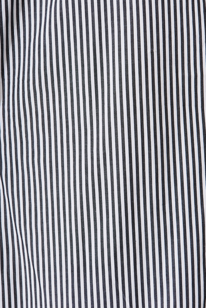 Rasta Smock Dress In Black And White Stripe - fabric