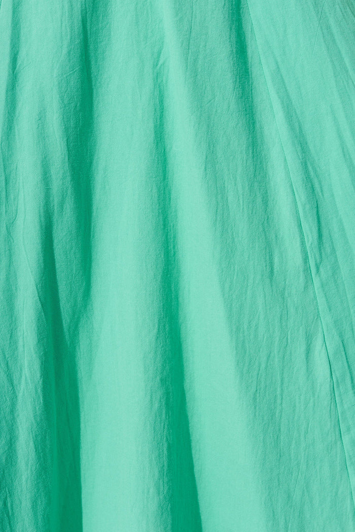 Ruthie Midi Dress In Green Cotton - fabric