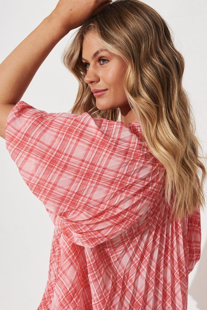 Chariste Shirt In Pink Check - St Frock (Dev)