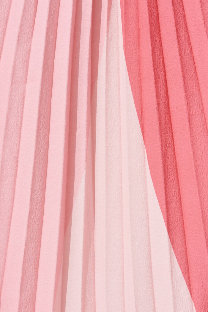 Emberlynn Skirt In Multi Colourblock - fabric