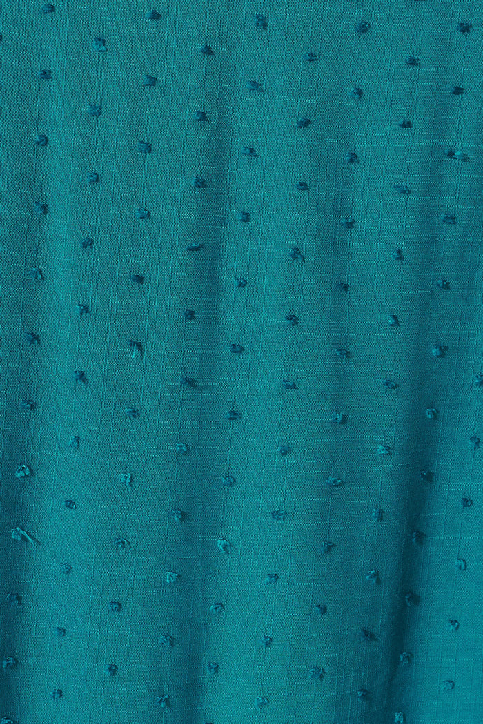 Marise Maxi Dress In Teal Swiss Dot - fabric