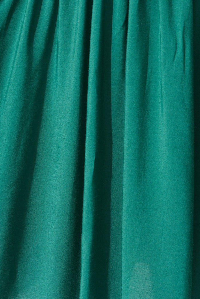 Miren Smock Dress In Teal - fabric