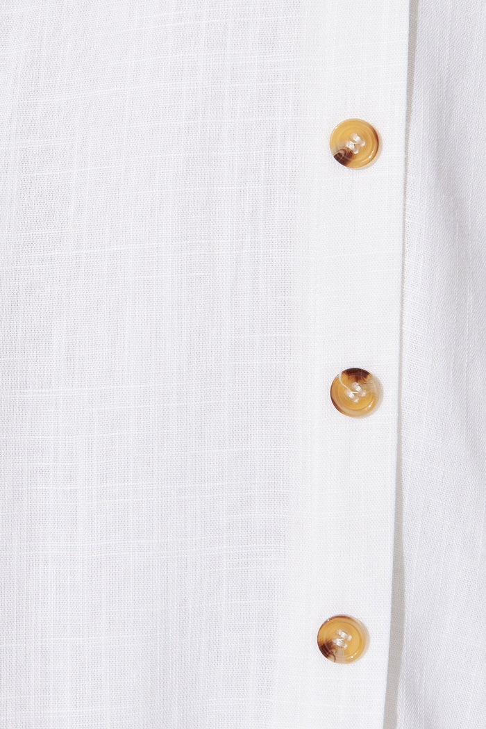 Zaya Dress In White - fabric