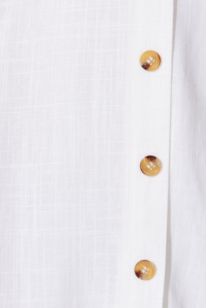 Zaya Dress In White - fabric