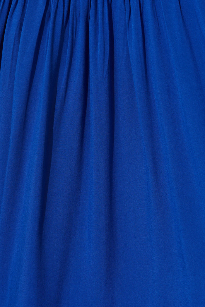 Violet Maxi Dress In Royal Blue - fabric
