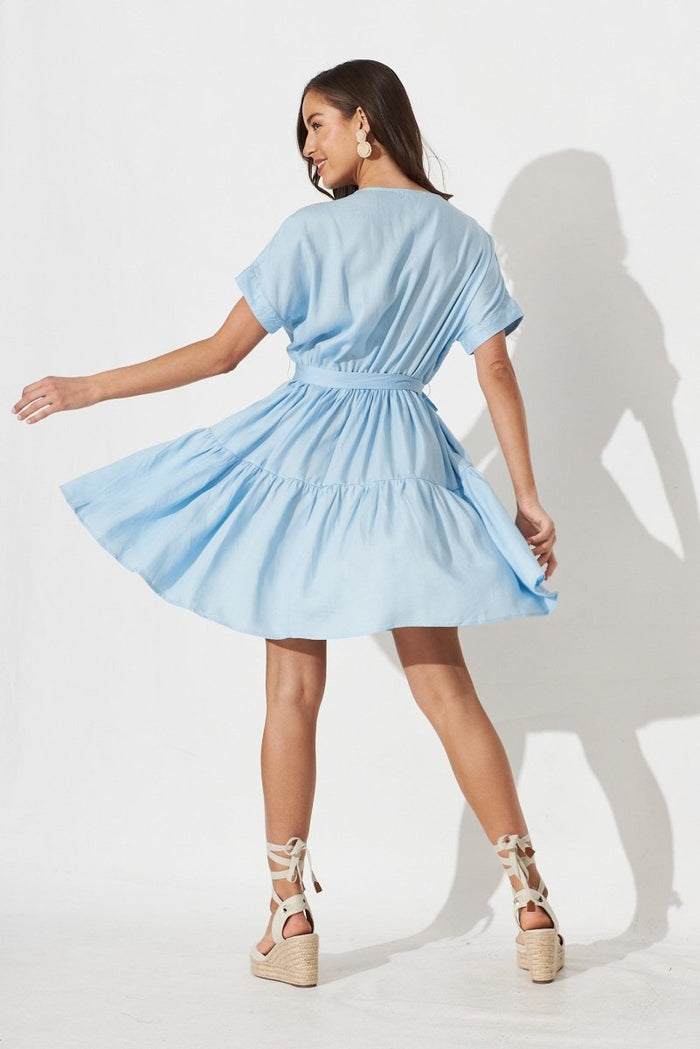 Cece Dress In Light Blue - St Frock (Dev)