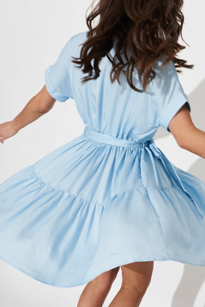 Cece Dress In Light Blue - St Frock (Dev)