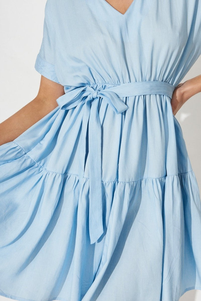 Cece Dress In Light Blue - St Frock (Dev)
