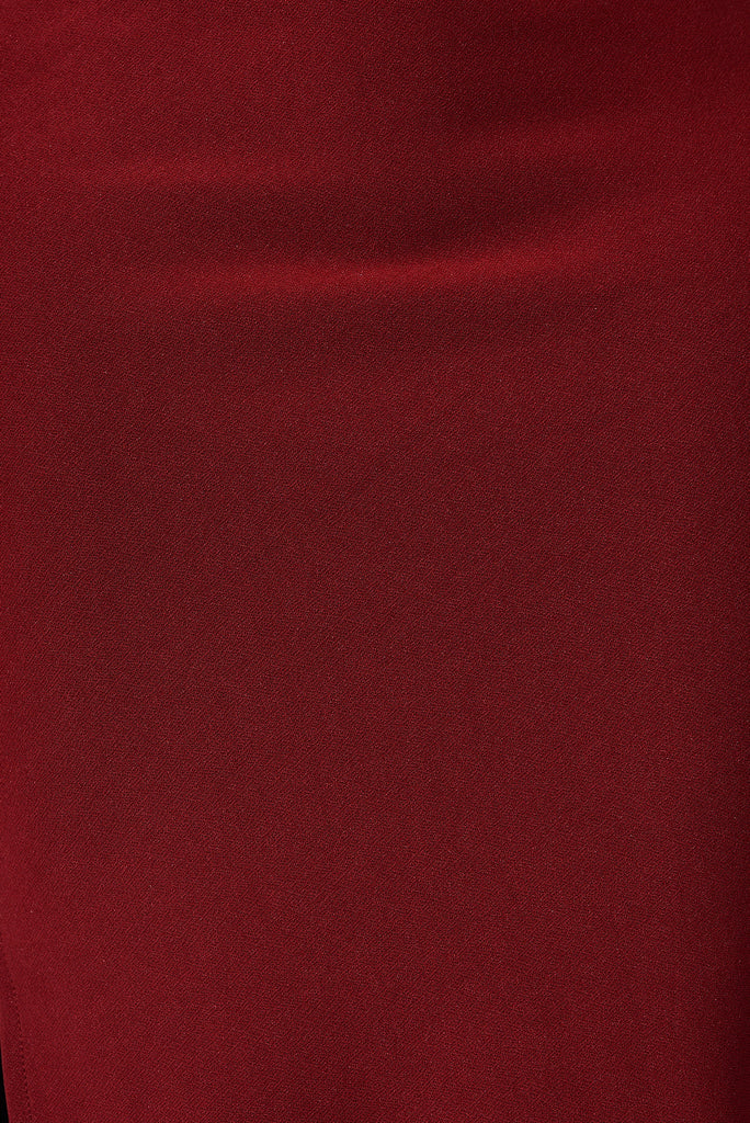 Natia Midi Dress In Wine - fabric