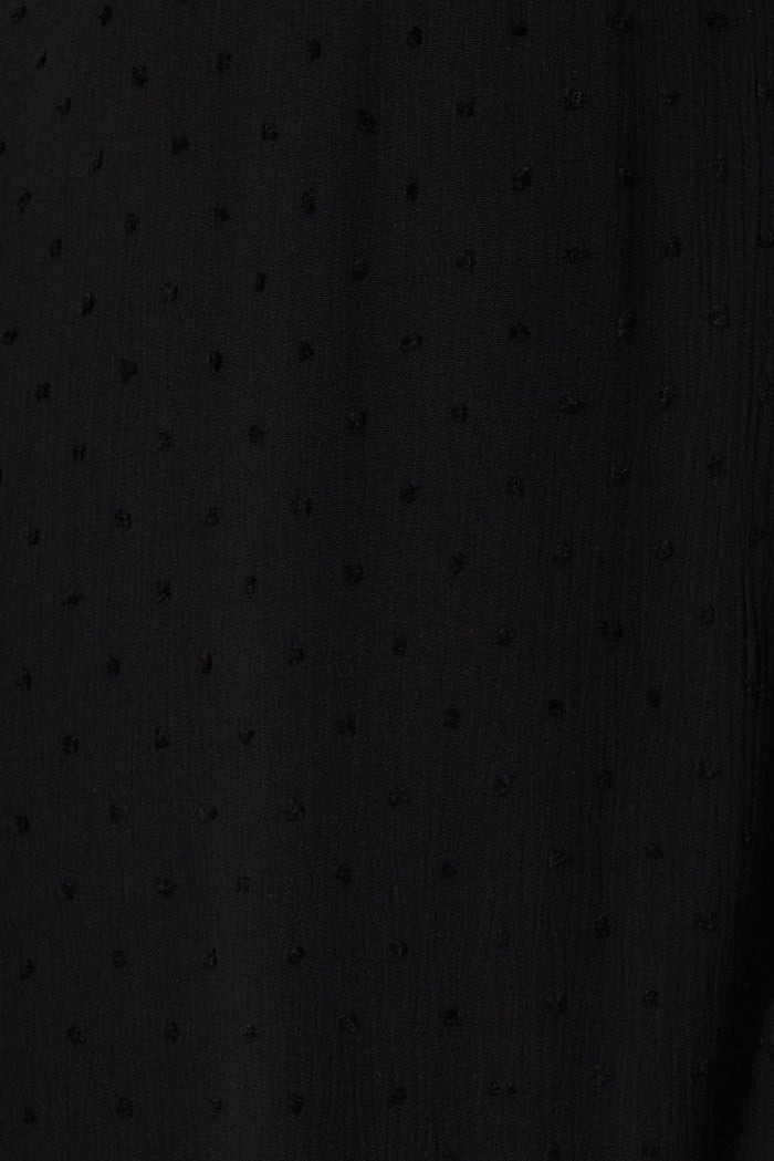 Hanaly Maxi Wrap Dress In Black Swiss Dot - fabric