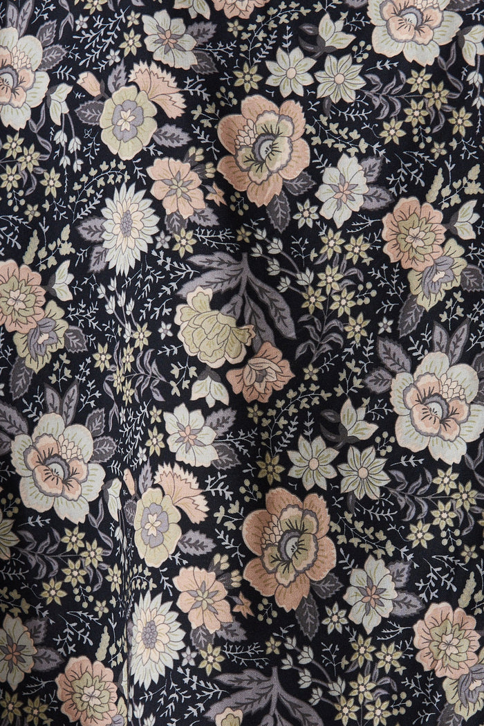 Pointa Cape In Black Boho Floral - fabric