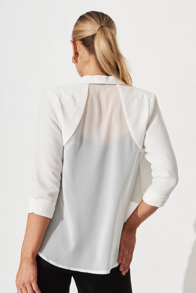 Jackly Bolero in White - back